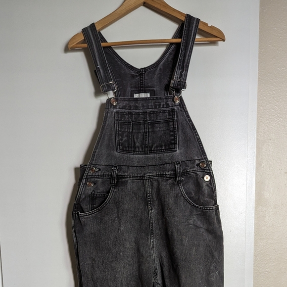 RARE Vintage 1990s Moda Intl Black Overalls Size M/L - Picture 1 of 12